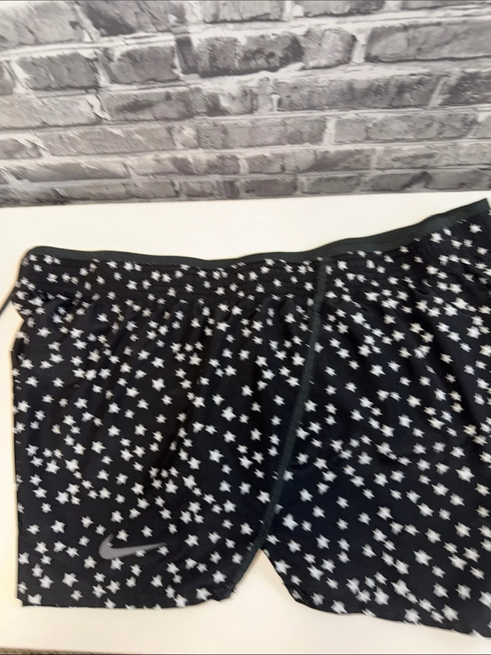 Nike Black‎ with White Star Print Athletic Shorts